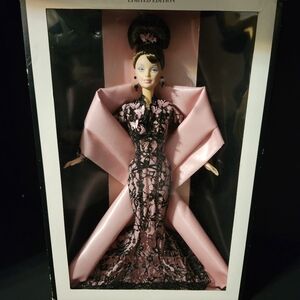 Limited Edition Hanae Mori Barbie in Pink and Black Gown